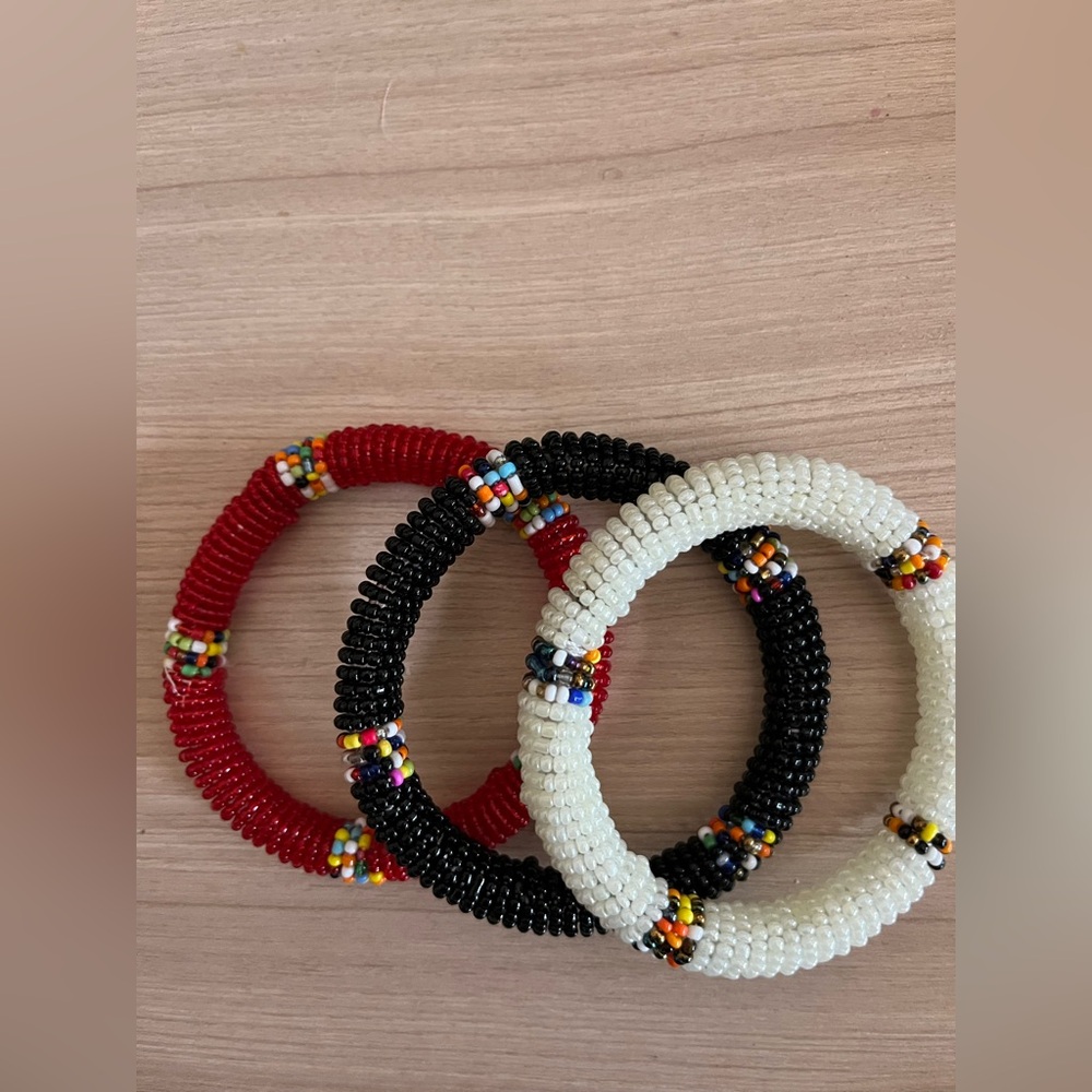 Colorful Beaded Bracelets Set - Picture 2 of 2
